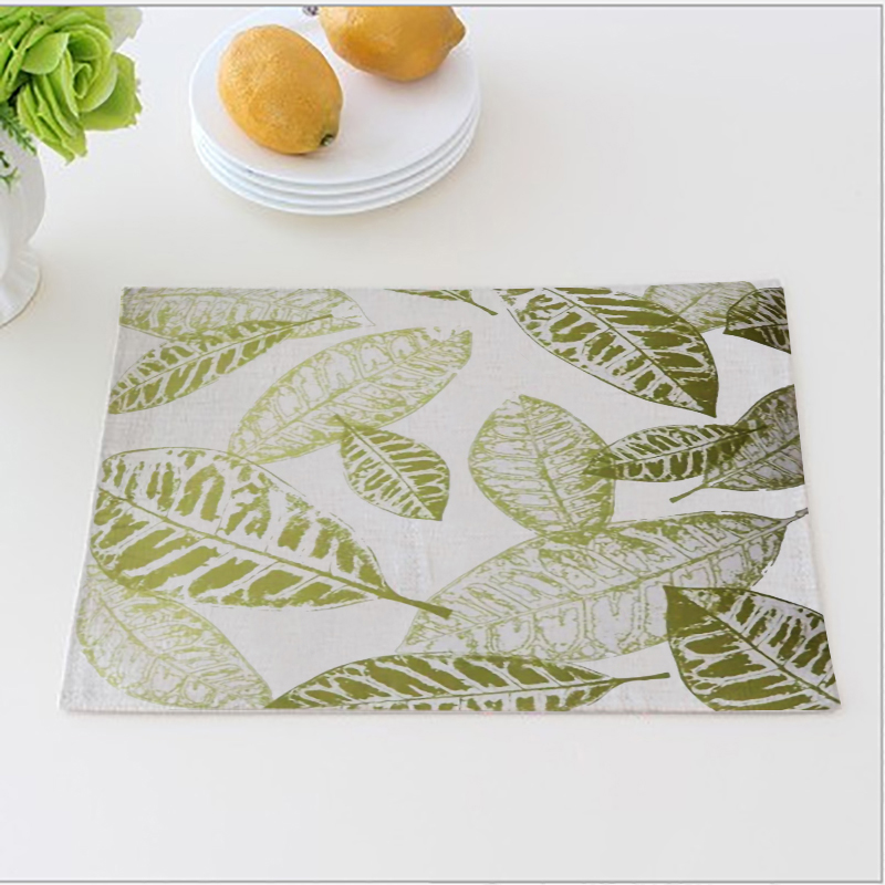 Floral Spring Dinner Mats Leaves