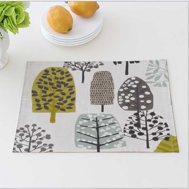 Nature Dinner Mats Colorful Forrest