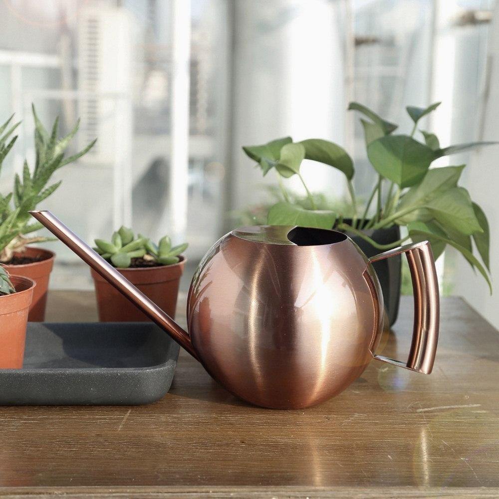 Round Flexible Stainless Steel Watering Can RosyBrown