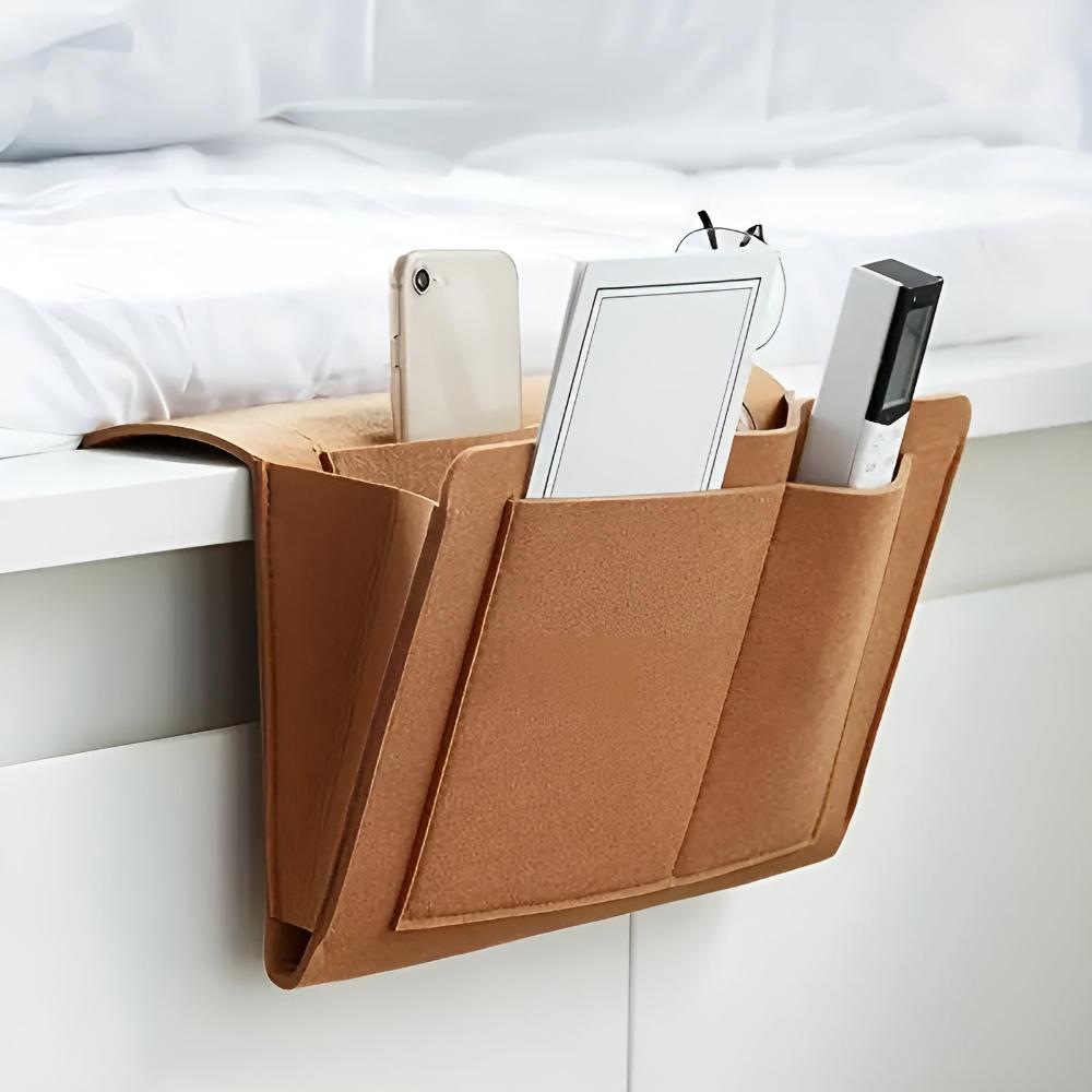 All-in-One Bedside Organizer Chestnut