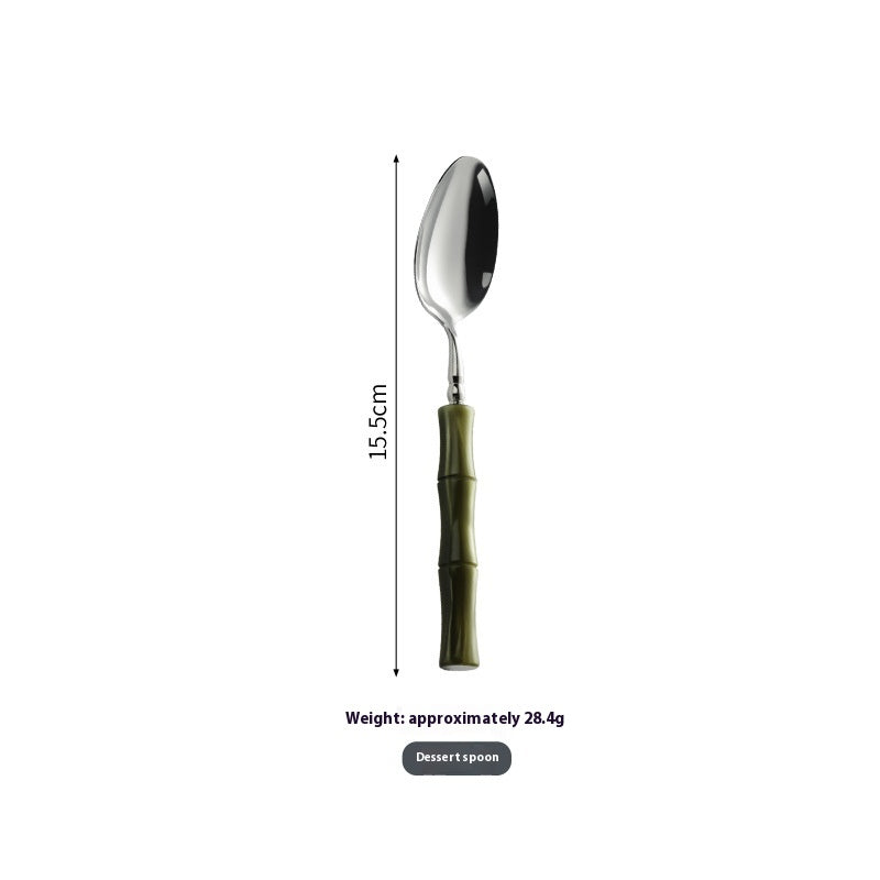 Eco-Friendly Silverware Set - Durable Dinnerware with Bamboo Handles