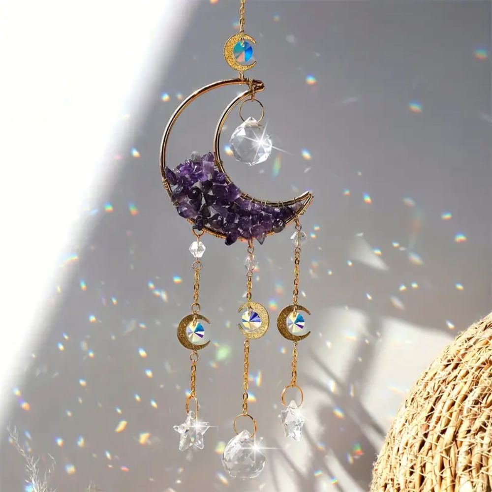 Moon Crystal Suncatcher Amethyst