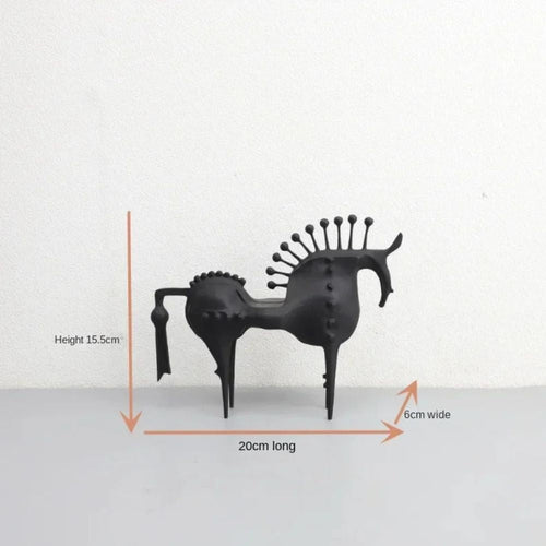 Black Stallion Metal Sculpture Small