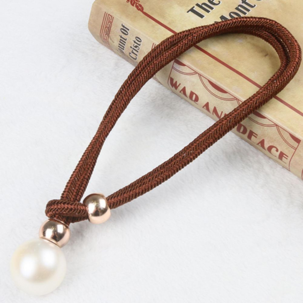 Lustrous Pearl Curtain Tie Back | 2 Pcs Set Deep Coffee