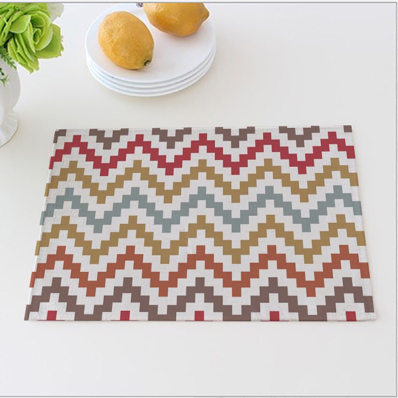 Sunset Dinner Mats Zig Zag