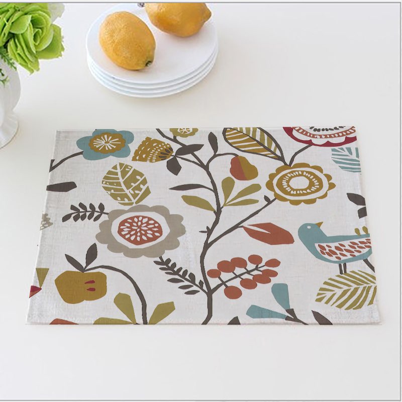 Sunset Dinner Mats Colorful Plants