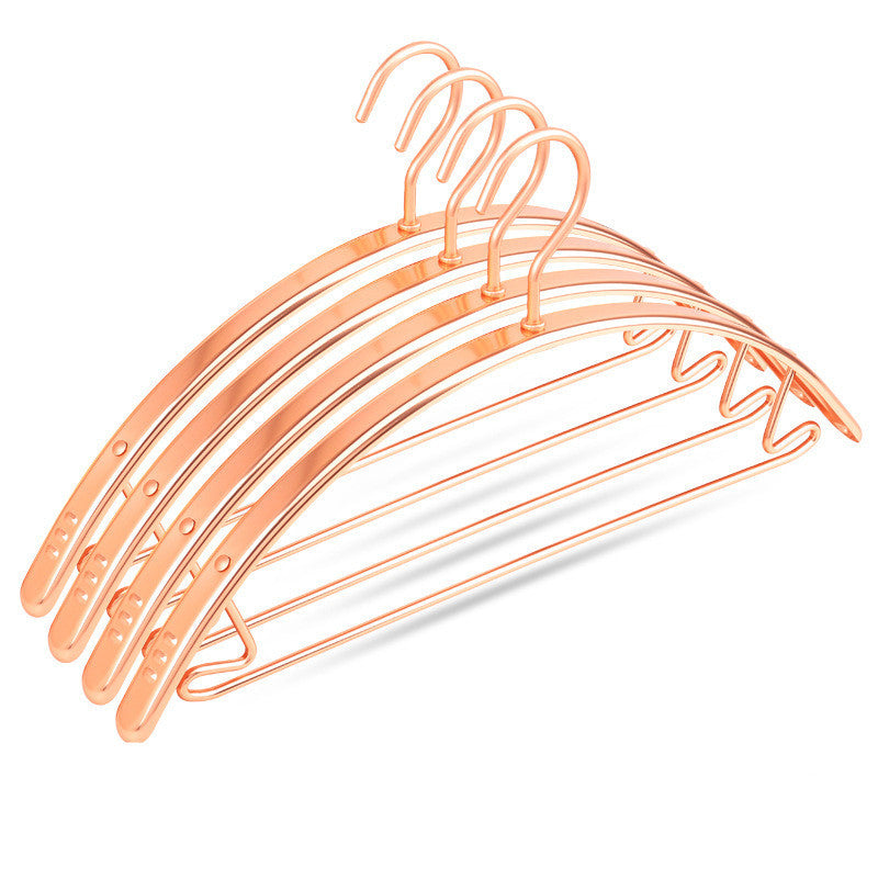 Arched Aluminum Clothes Hangers Rose Gold Heavy-Duty