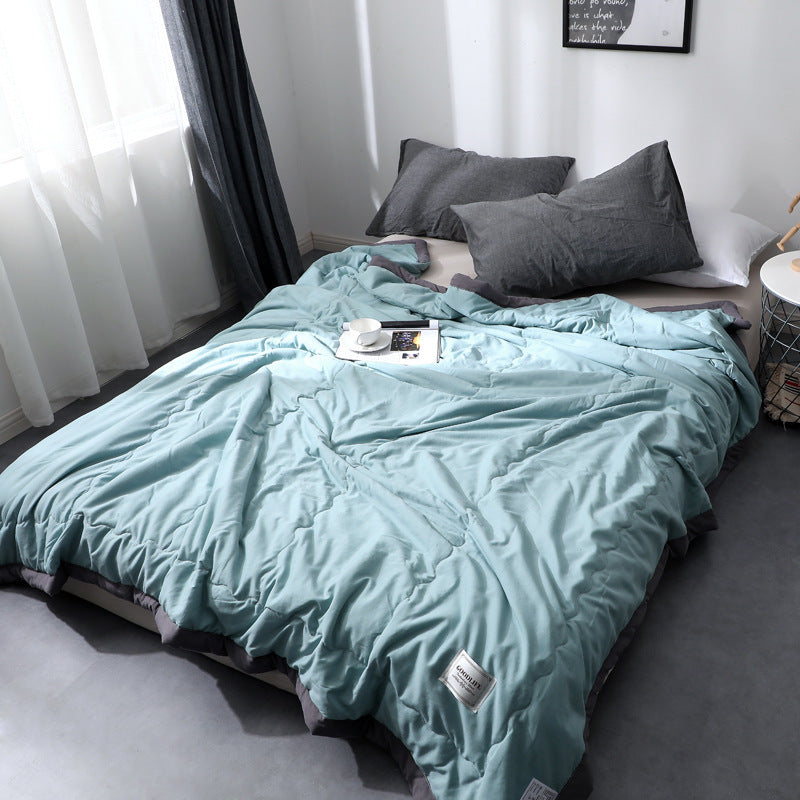 Cotton Quilt Blanket - Solid Color Bedding
