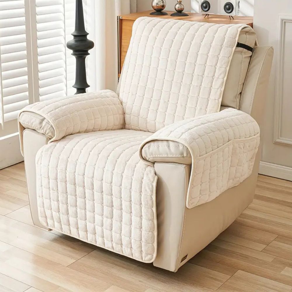 Snug Grid Recliner Cover Sand
