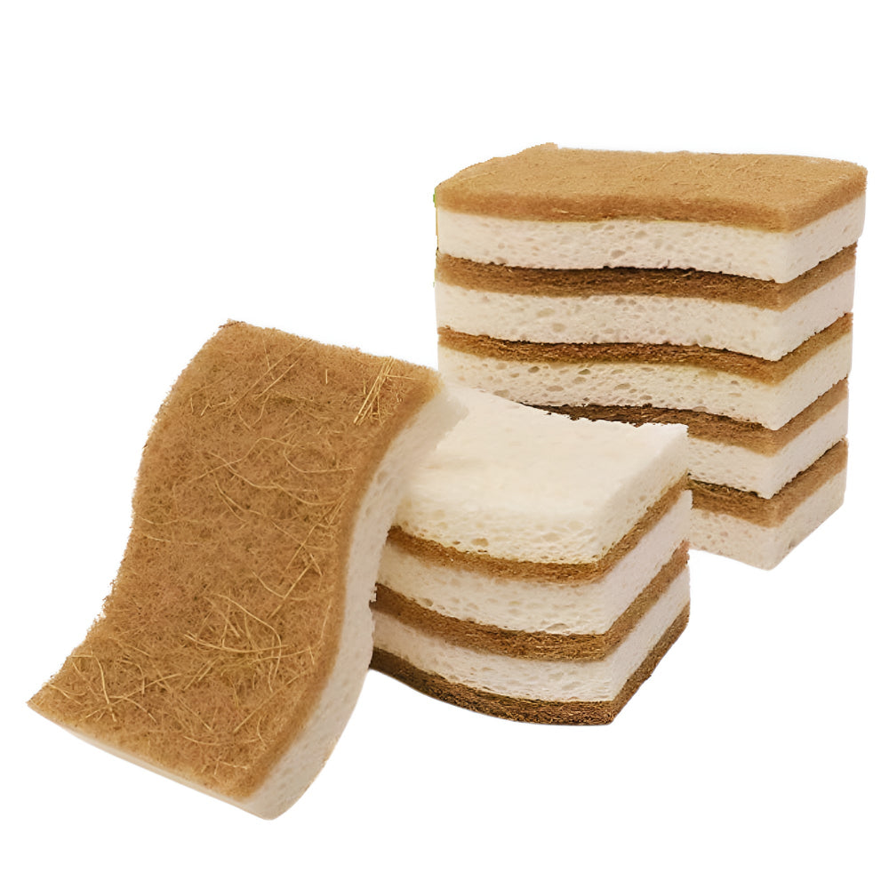 Coconut Fiber Natural Dish Sponge 9 Pcs