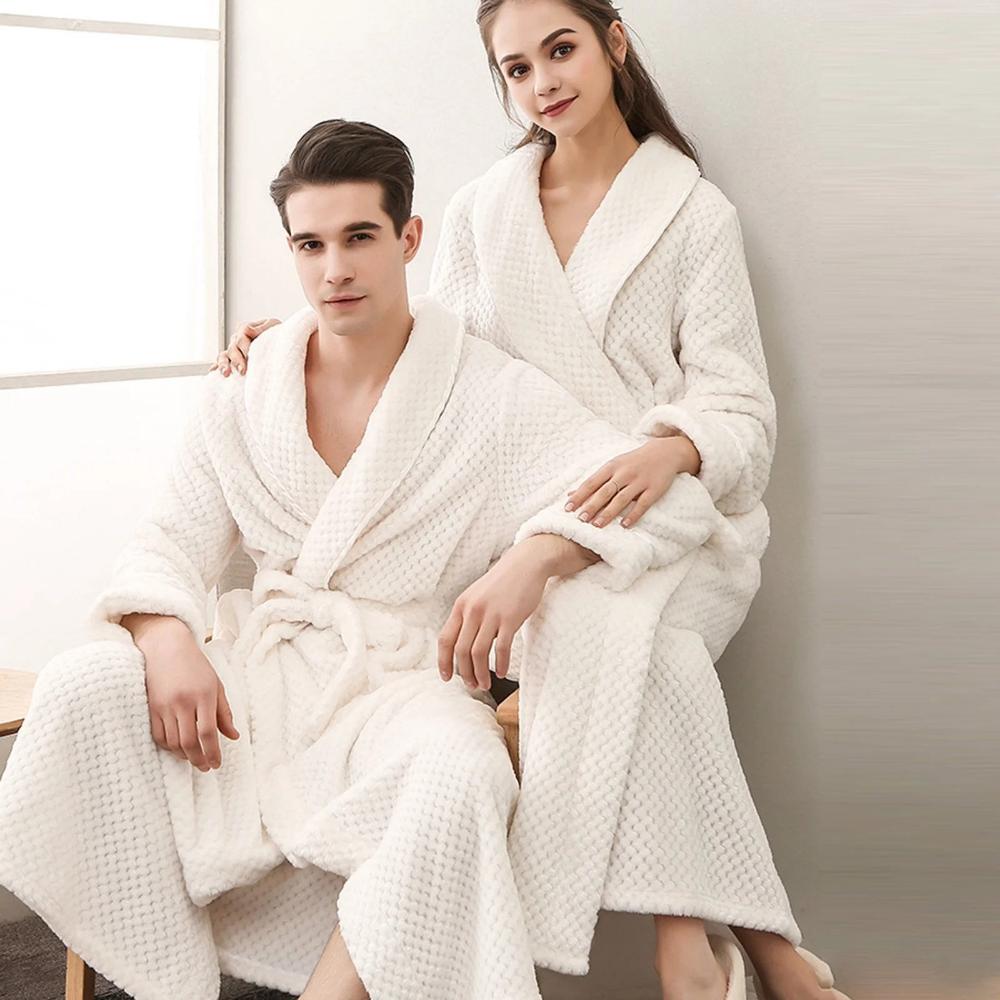 Dreamy Fleece Bathrobe White