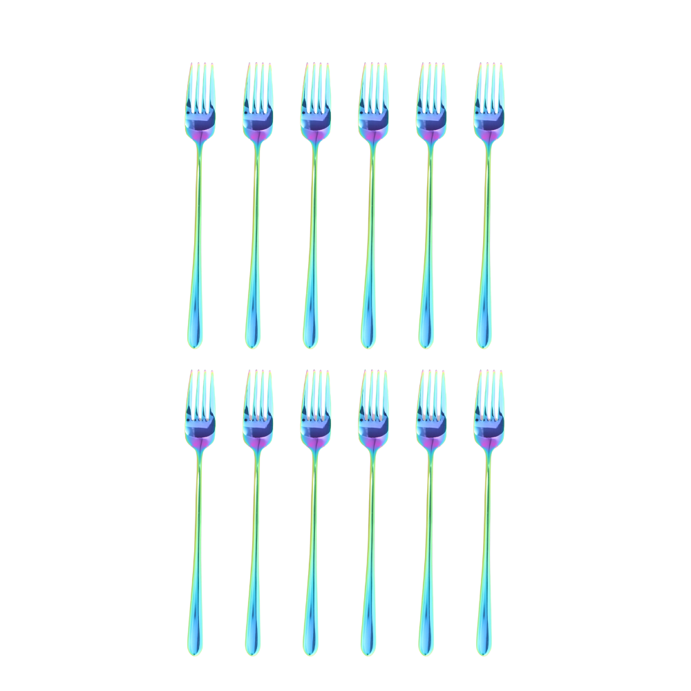 London Fork Set of 12 pieces Rainbow
