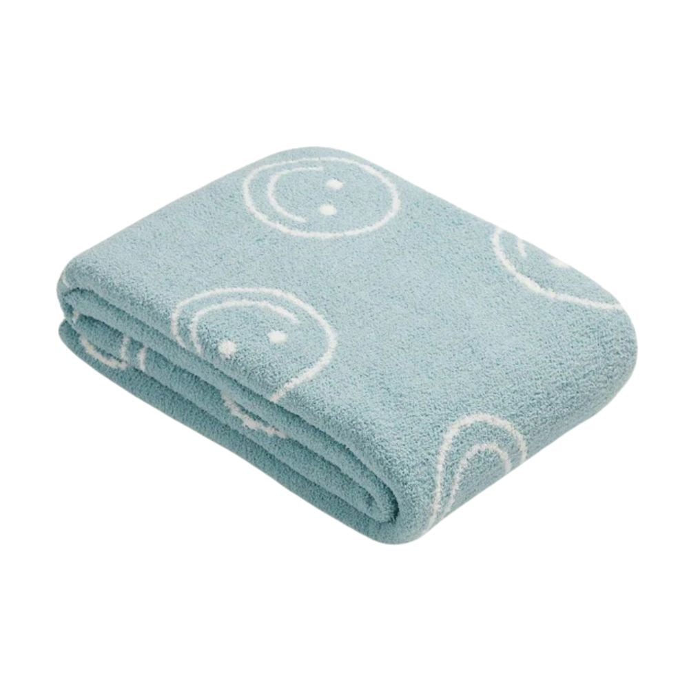 Smiley Face Plush Blanket Sky Smile