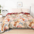 Butterfly Floral Reversible Cotton Blanket