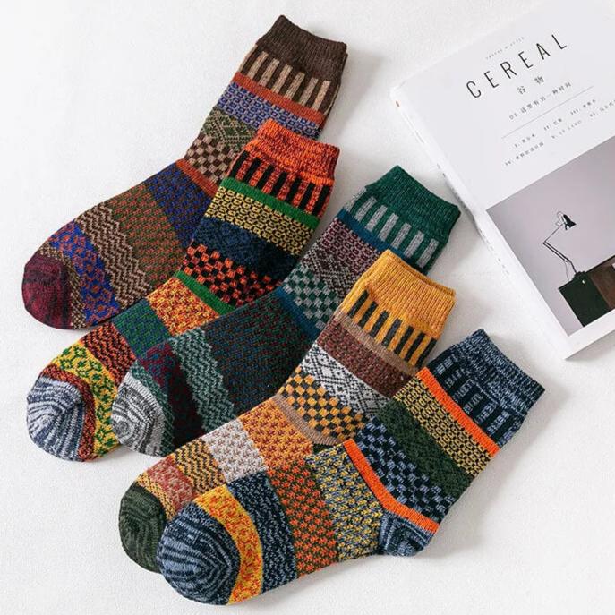 Men's Thermal Wool Socks 5-Pack Winter