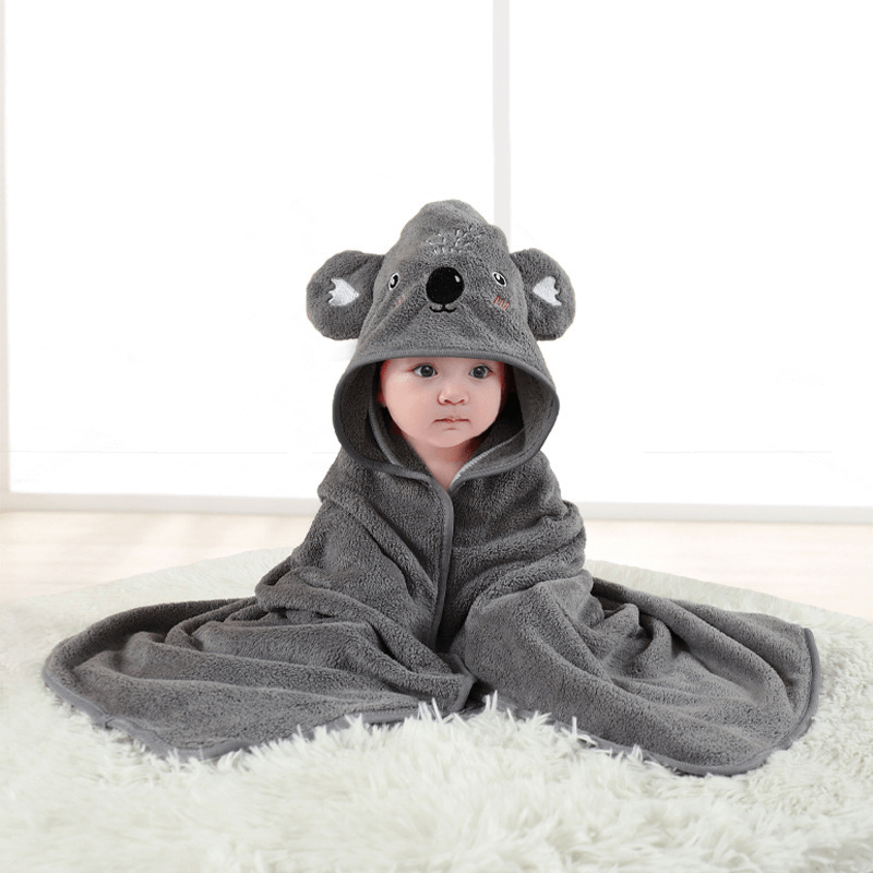 Hoodini Baby Towels Grey Koala