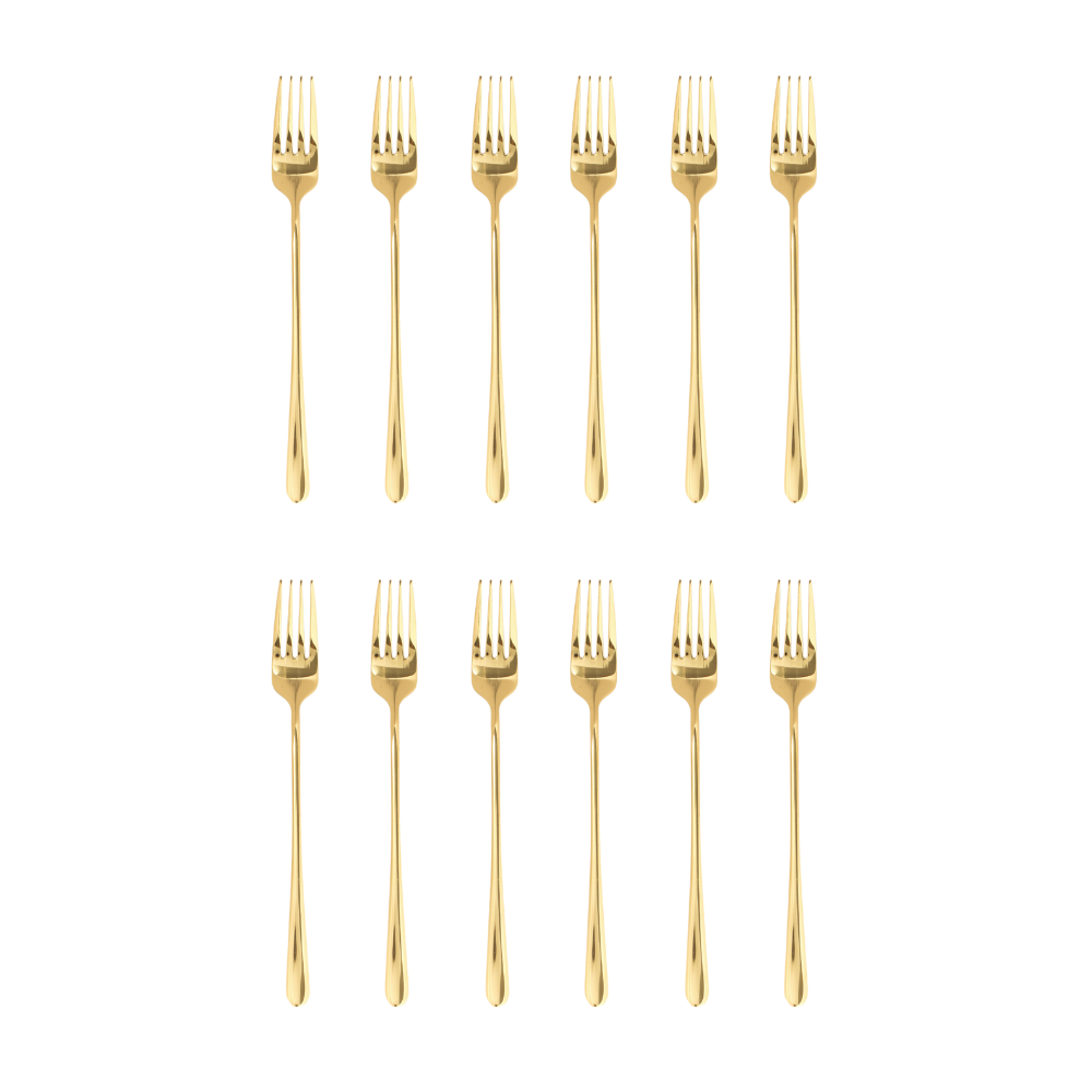 London Fork Set of 12 pieces Gold