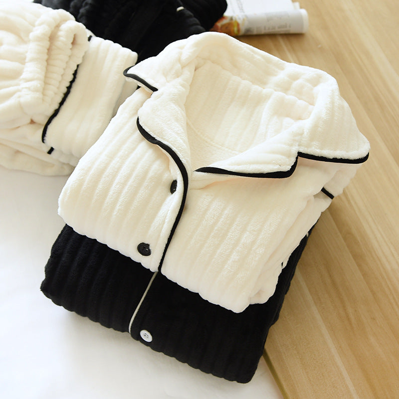 Coral Fleece Pajama Set for Men & Women