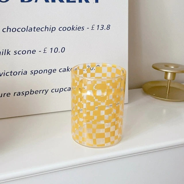 Aesthetic Checkered Glass Yellow