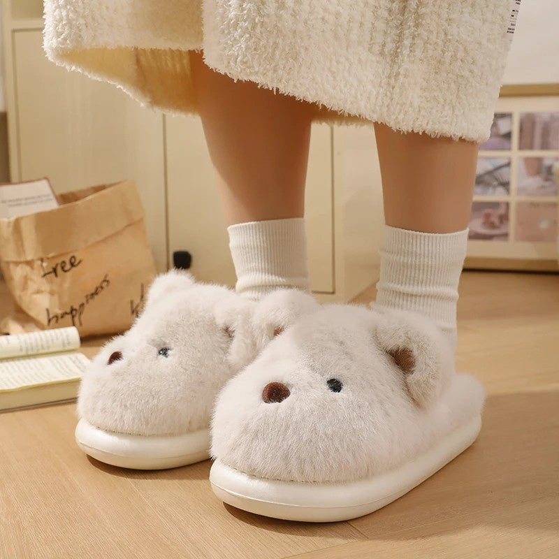 Women's Teddy Bear Plush Slippers