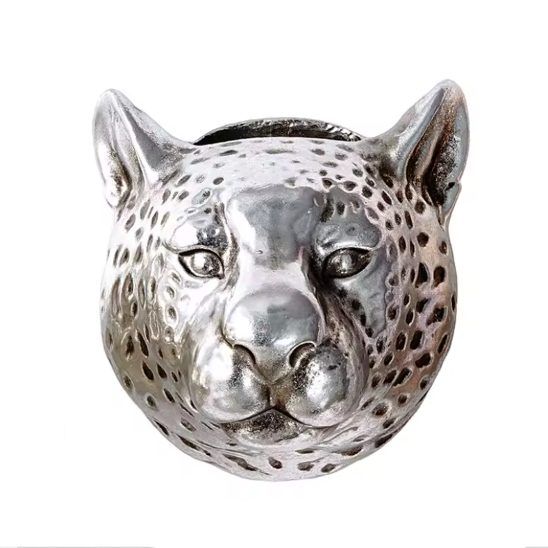Leopard Head Wall Planter