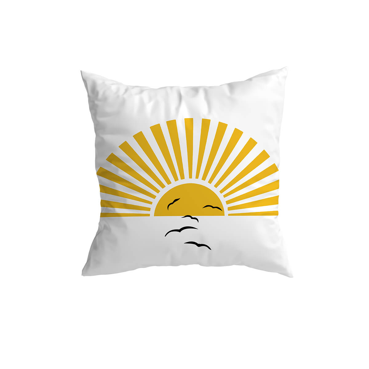 Nordic Sunshine Cushion Covers Yellow Sunburst