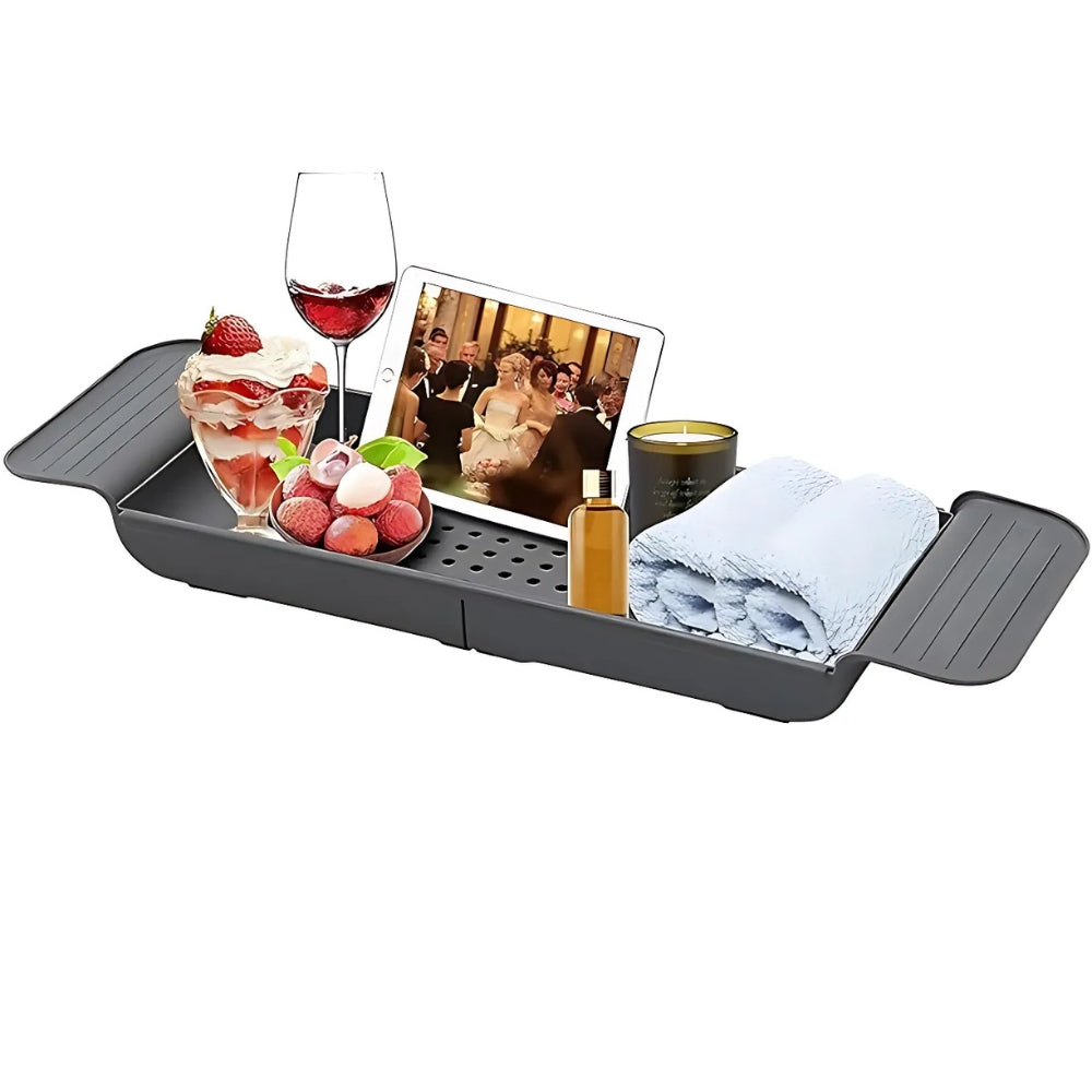 Essential Bathtub Caddy Tray Gray