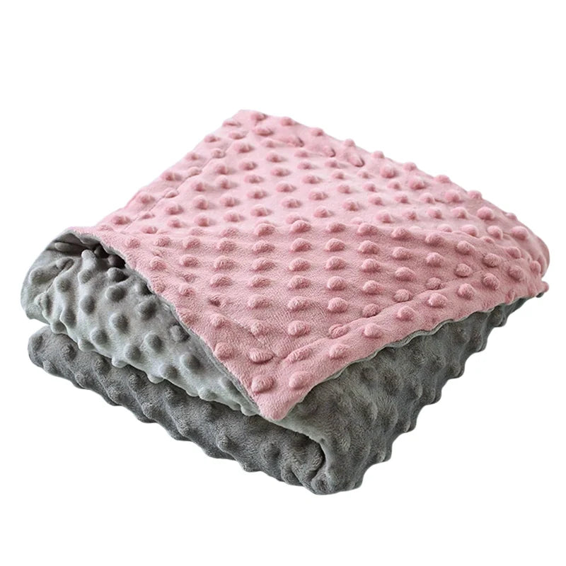 Soft Minky Baby Blanket Pink