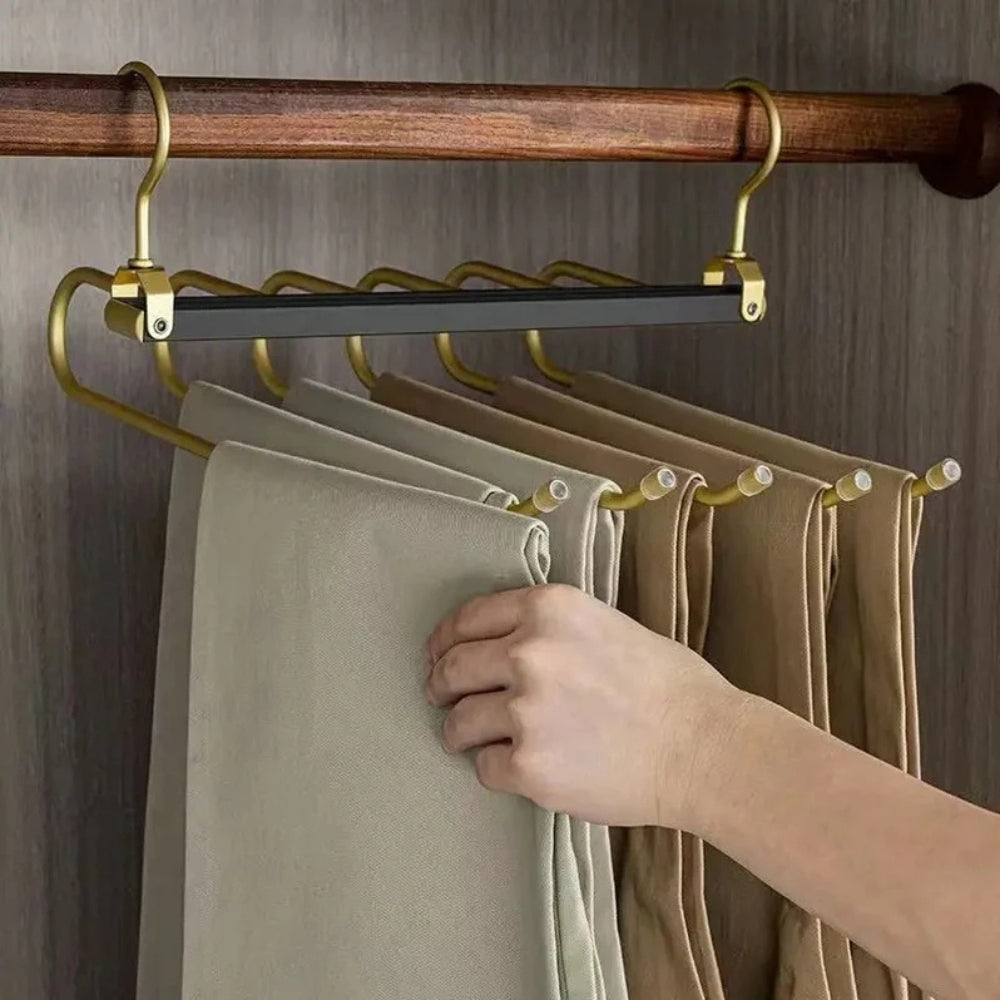 Regal Gold Space-Saving Trouser Hanger Gold with Black