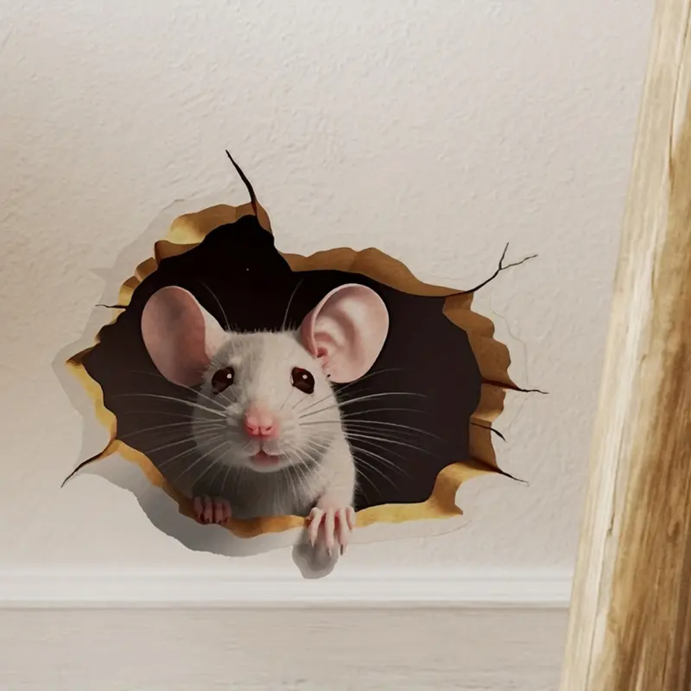 Mouse Nook Decal Curious Mouse