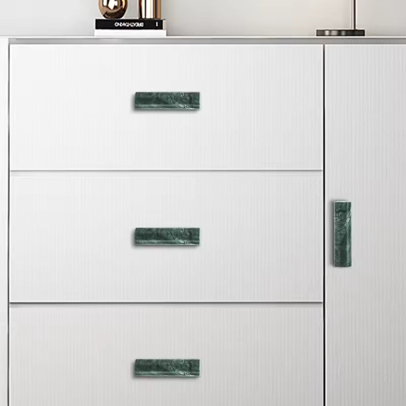 Emerald & Alabaster Knob & Bar Pulls