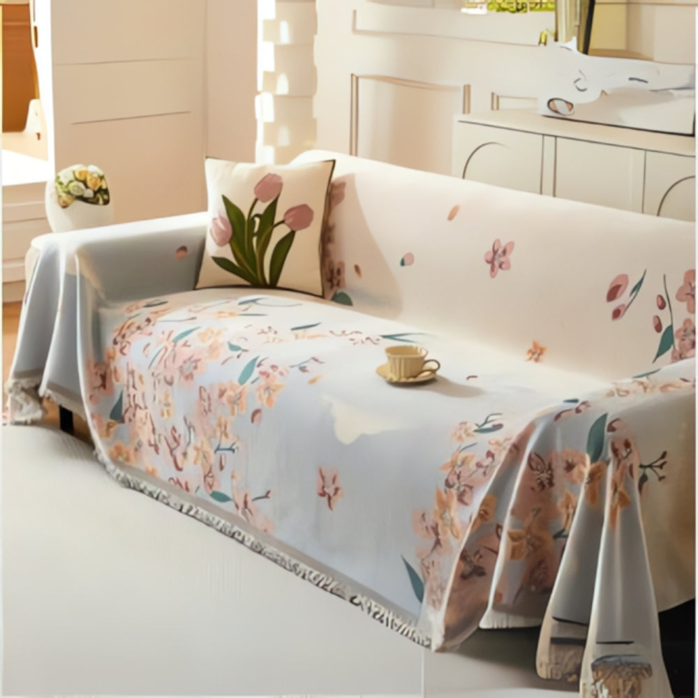 Amara Floral Reversible Sofa Cover Sea of Flowers