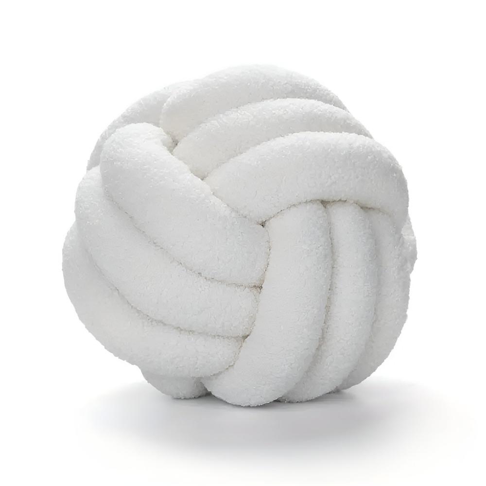 Knotted Boucle Cushion Beige