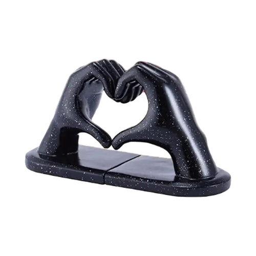 Amora Resin Love Gesture Bookends Black