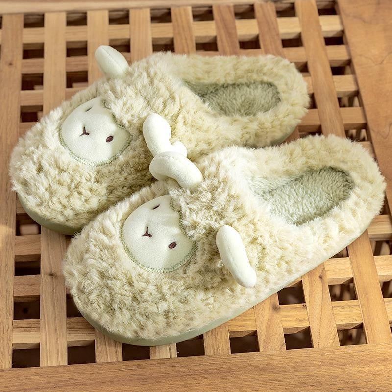 Women's Plush Sheep Slippers Green