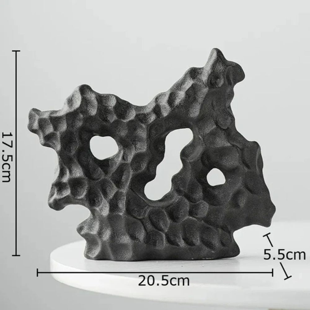 Ceramic Coral Sculpture Black Coral Compact Reef