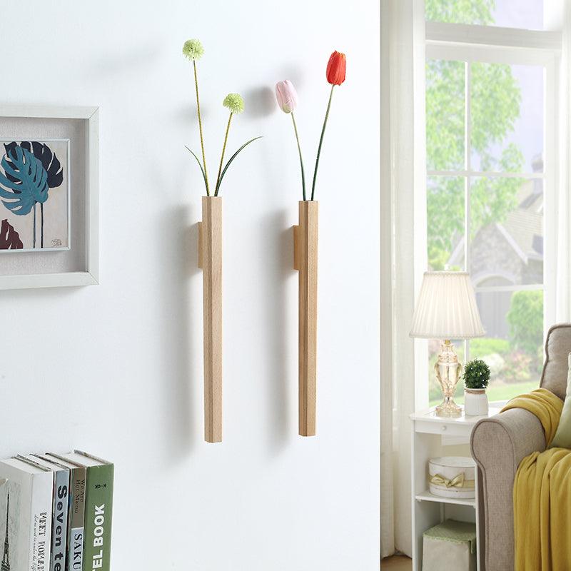 Wooden Wall Point Vase Wheat