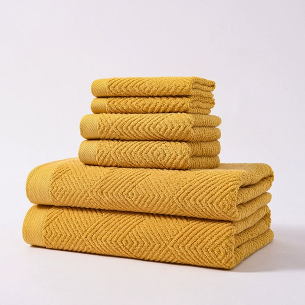 Cascade Supreme Cotton Towels | 6pcs Set Yellow