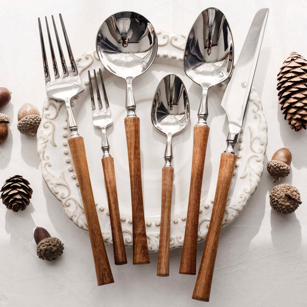 Silverware Set - Wooden Handle