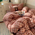 Plaid Cotton Bedding Set (4PCS)