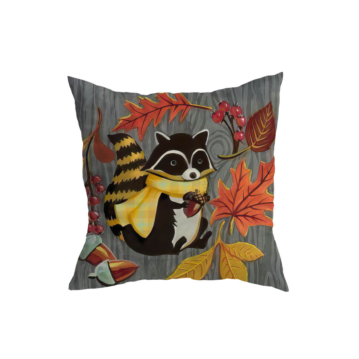 Fall Animals Cushion Covers Raccoon