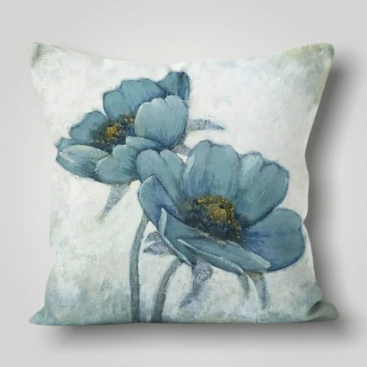 Grey Flower Cushion Cover Blissful