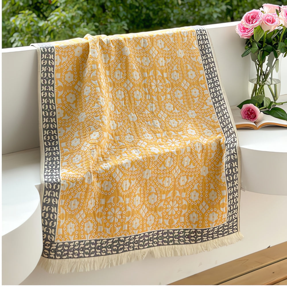 Midnight Swirls Cotton Towel Sunburst Tapestry