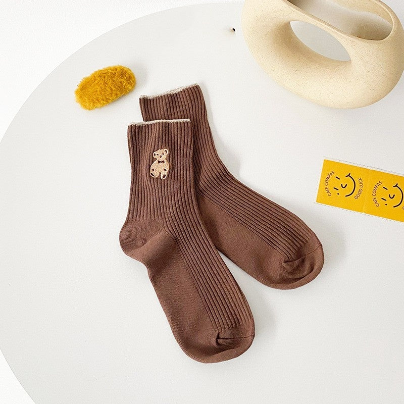 Women's Teddy Bear Crew Socks