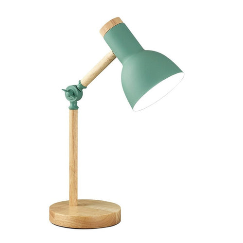 Aesthetic Wooden Desk Lamp Green