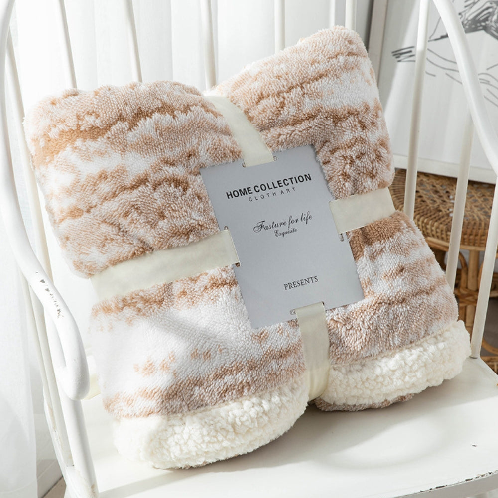 Seraphina Velvet Sherpa Blanket Sea Foam