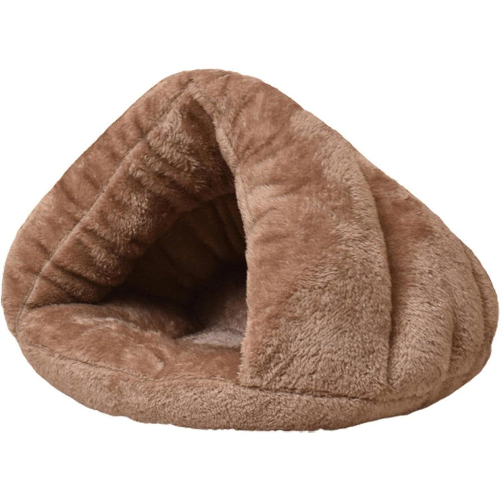 Polar-Fleece Pet Cave Bed Khaki