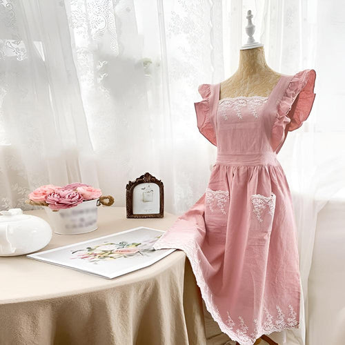 Blush Belle Ruffle Apron Pink