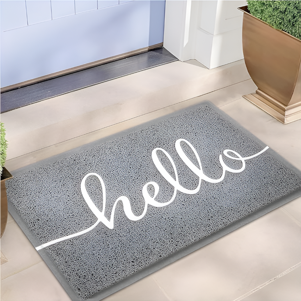 Hello Luxe Doormat Grey