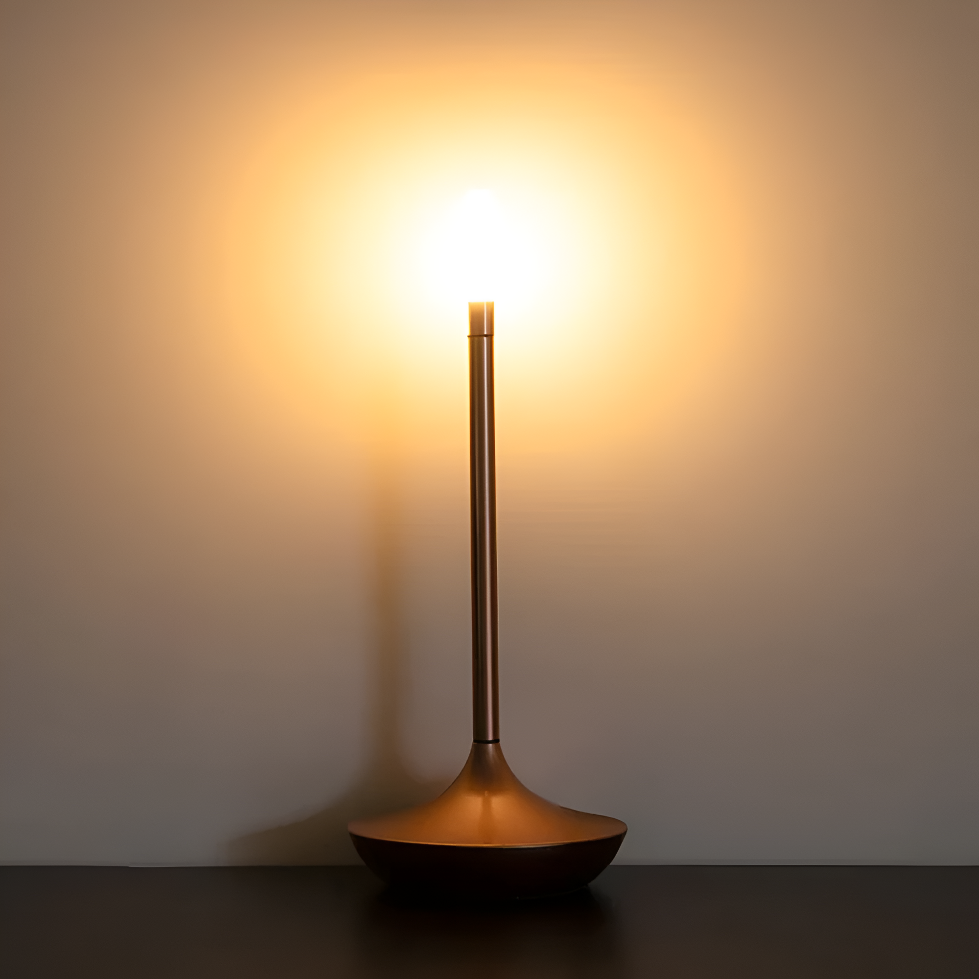 Portable Cylindrical Table Lamp Rose Gold